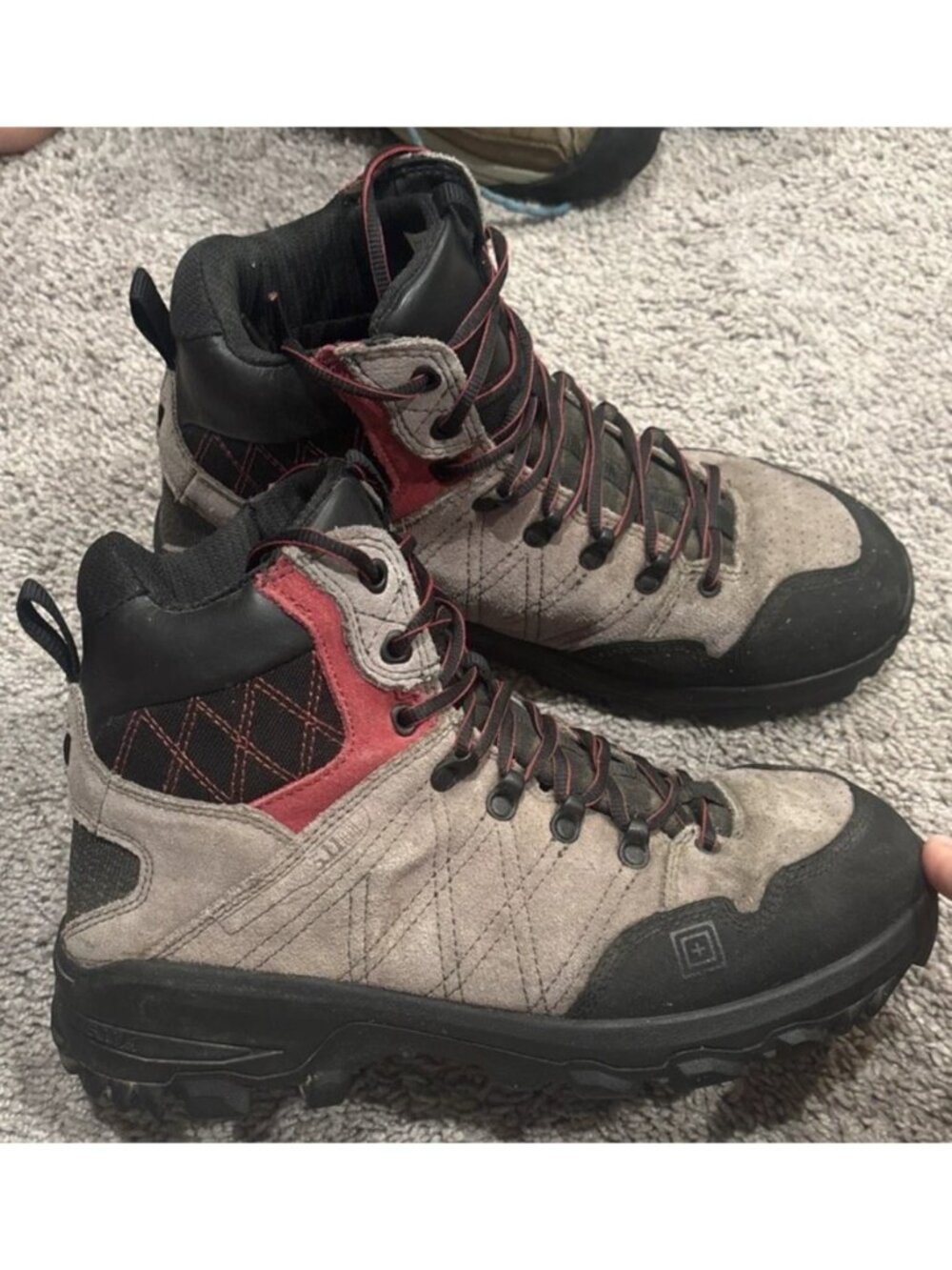 5.11 Tactical Men’s Cable Hiker Multi-Terrain Storm Gray Hiking Boots Size 11.5